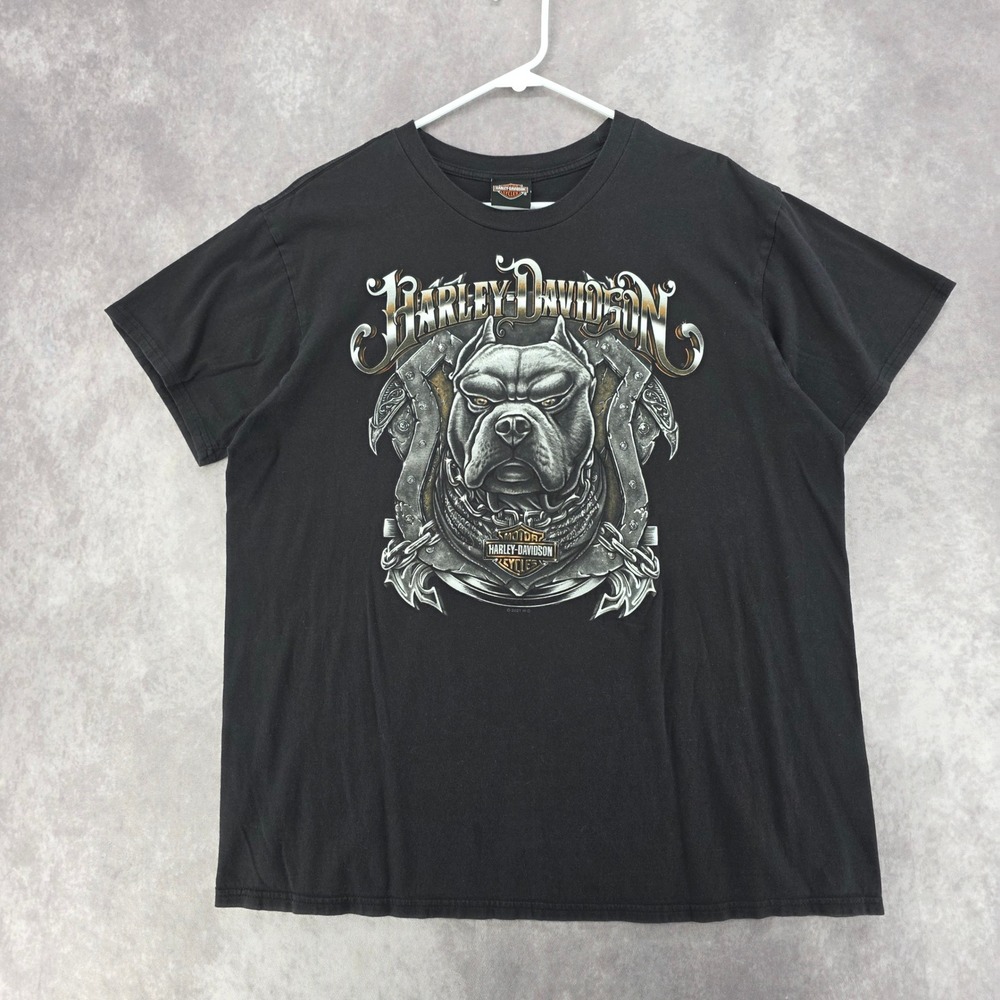 Harley-Davidson Pitbull T-Shirt XL Pig Trail Rogers Arkansas Black Graphic Tee